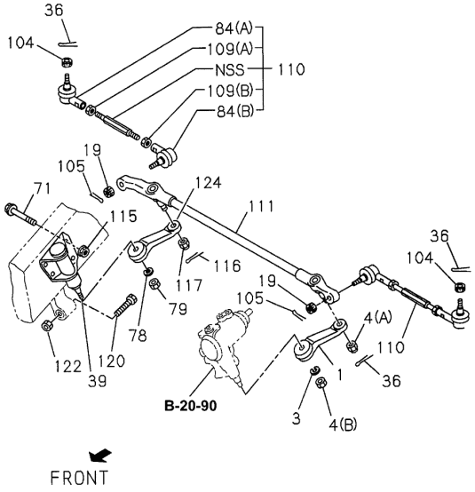 Acura 8-94447-449-0 Bolt, Relay Lever Stopper (L=62)