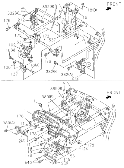 Acura 8-97110-155-2 Reinforcement, Instrument Panel