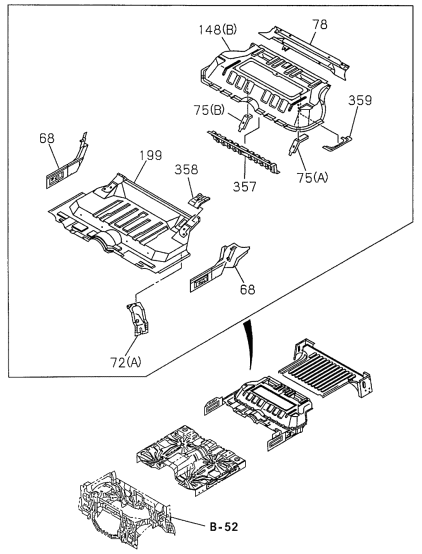 Acura 8-97164-296-0 Panel Assembly, Rear Floor