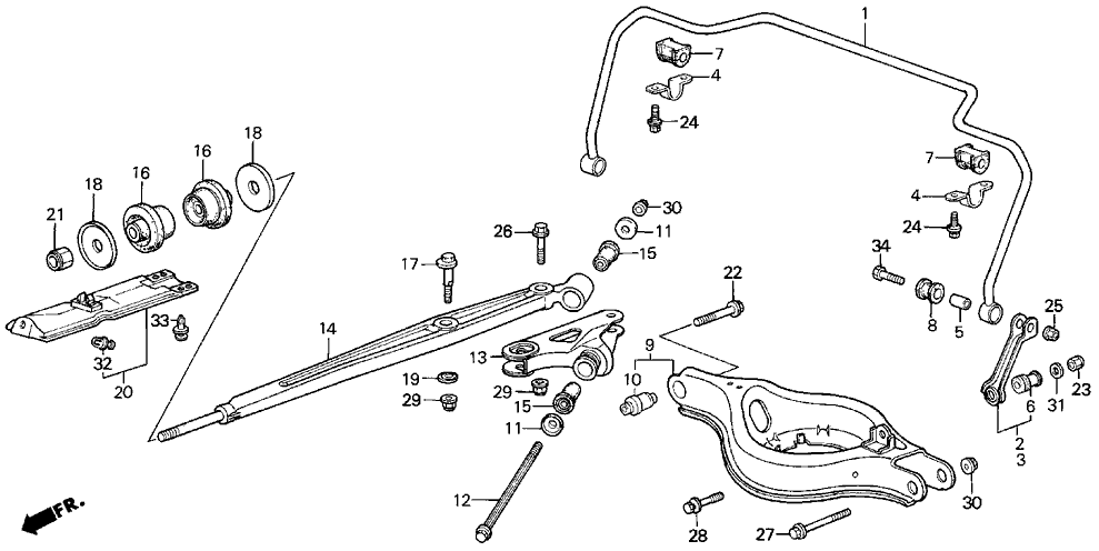 Acura 52308-SD4-010 Band, Rear Stabilizer