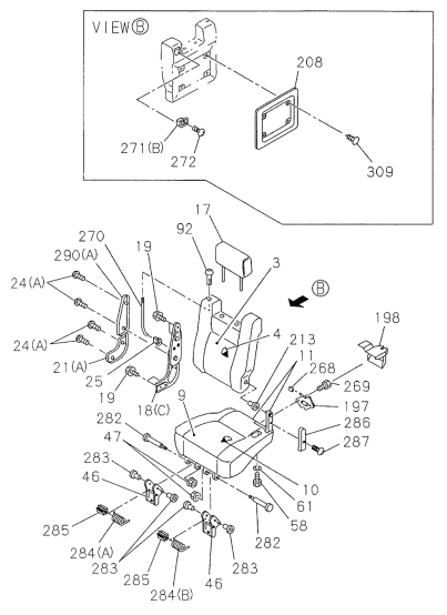 Acura 8-97066-438-0 Bushing, Right Rear Seat Hinge