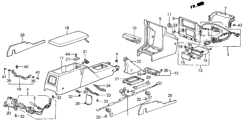 Acura 83416-SD4-A00ZC Cover, Parking Brake (Palmy Sand)