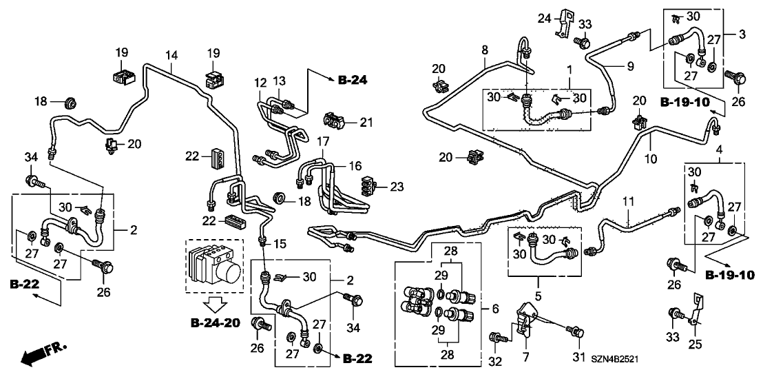 Acura 46375-STX-A02 Pipe V, Brake