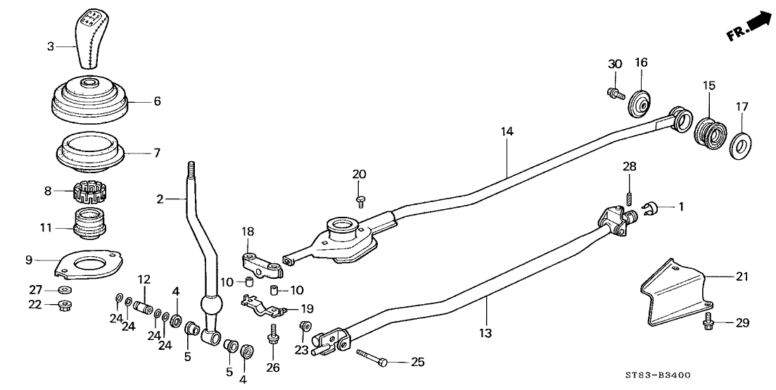 Acura 54101-ST8-000 Lever, Change