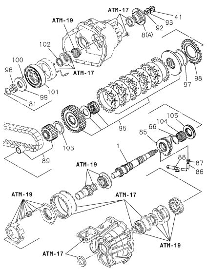 Acura 8-97129-178-0 Shaft, Rear Gear (Output)