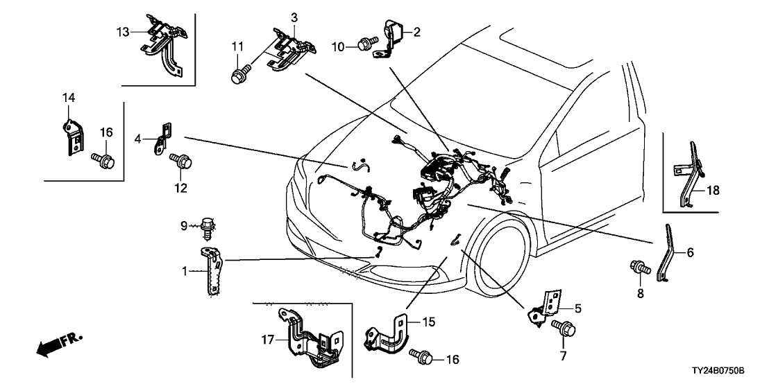 Acura 32124-TY3-000 Bracket, Driver Side Cabin