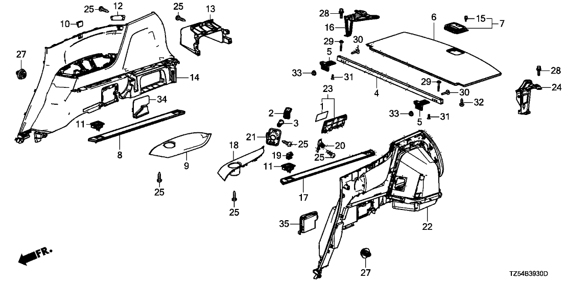 Acura 38236-TZ5-A03 Label, Rear Fuse Box