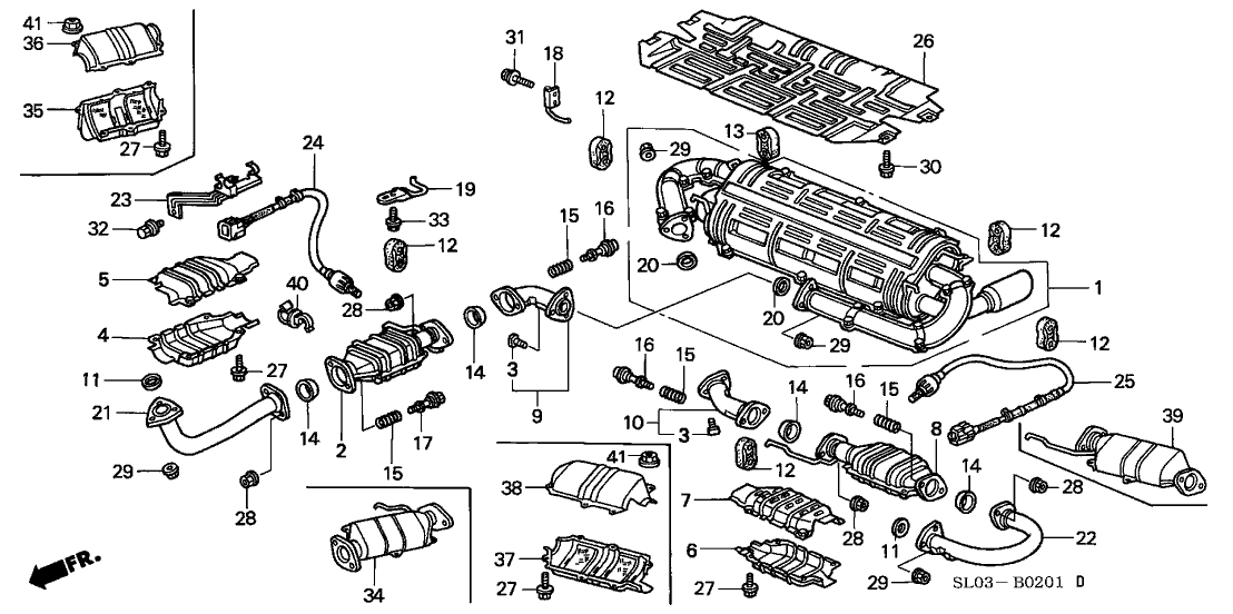 Acura 18282-SL0-A50 Bracket, Front Exhaust Mounting