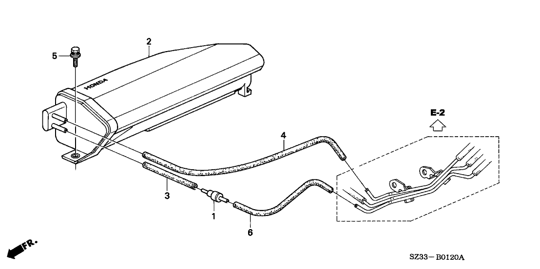 Acura 36362-P5A-000 Tube A, Vacuum Tank