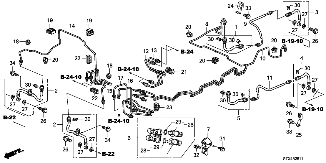 Acura 46340-STX-A51 Pipe D Complete, Brake