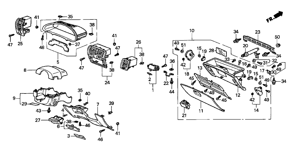 Acura 77610-ST7-G00ZA Outlet Assembly, Air Conditioner Center (Carbon)