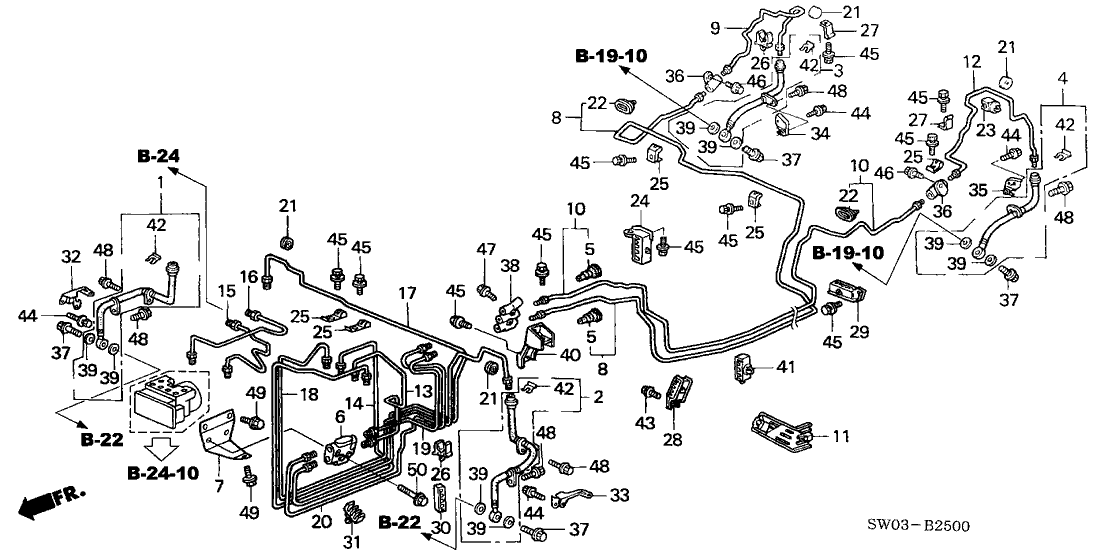 Acura 46376-SL0-D01 Pipe W, Brake