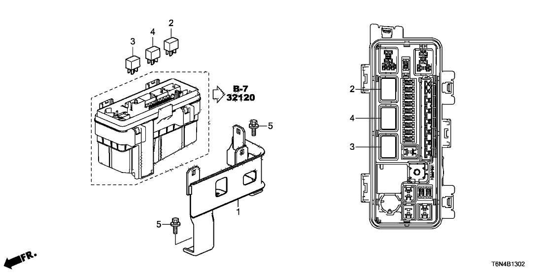 Acura 38232-T6N-A00 Bracket, Sub-Fuse Box