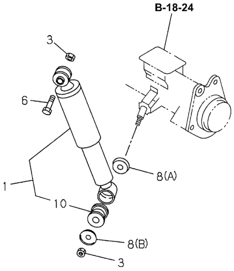 Acura 8-97022-803-2 Bolt Shock Absorber, Rear Suspension