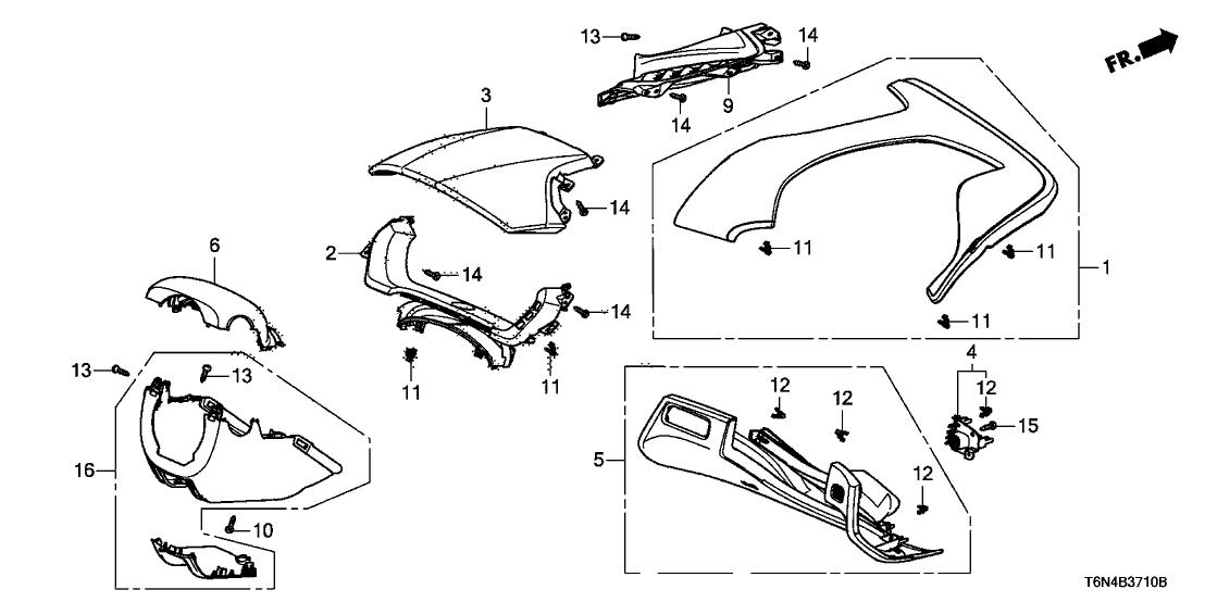 Acura 77470-T6N-A02ZA Garnish Assembly , Driver Side Defroster (Deep Black)