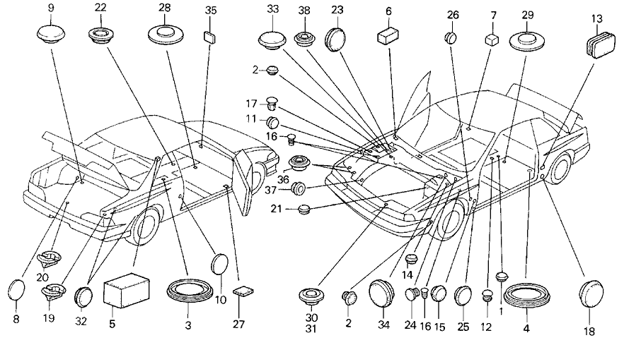 Acura 74534-SG0-000 Separator, Center Pillar