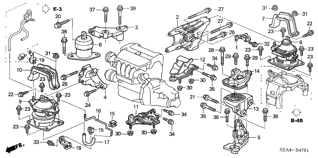 Acura 36536-RAA-A50 Stay A, Air Flow Sensor