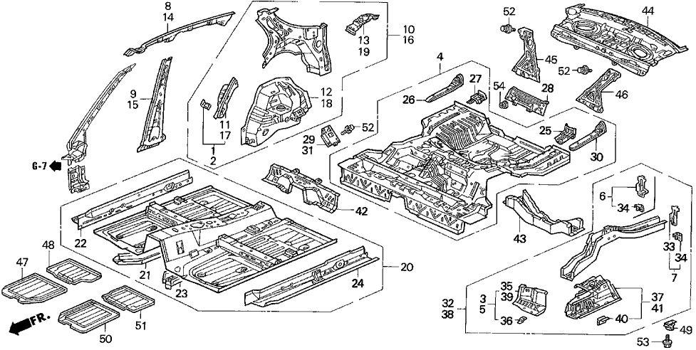 Acura 65521-SW3-010ZZ Beam, Rear Bulkhead