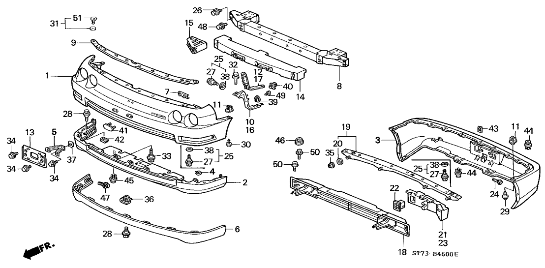 Acura 04712-ST7-000ZZ Front Bumper (Lower)