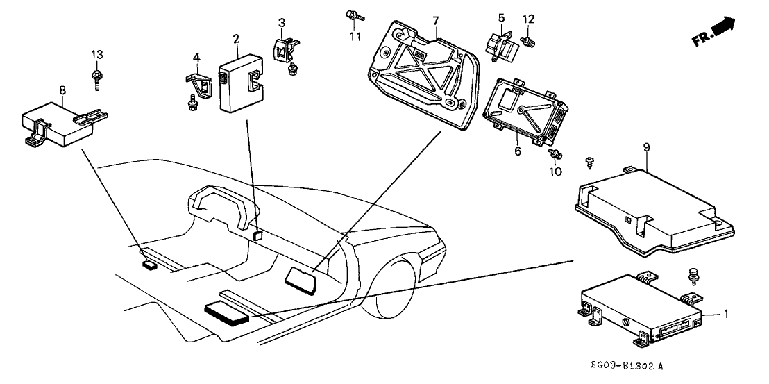 Acura 83330-SG0-000 Cover, Electronic At Unit