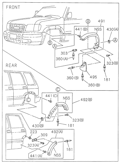 Acura 8-94364-371-0 Rivet, Fender (Cream White)