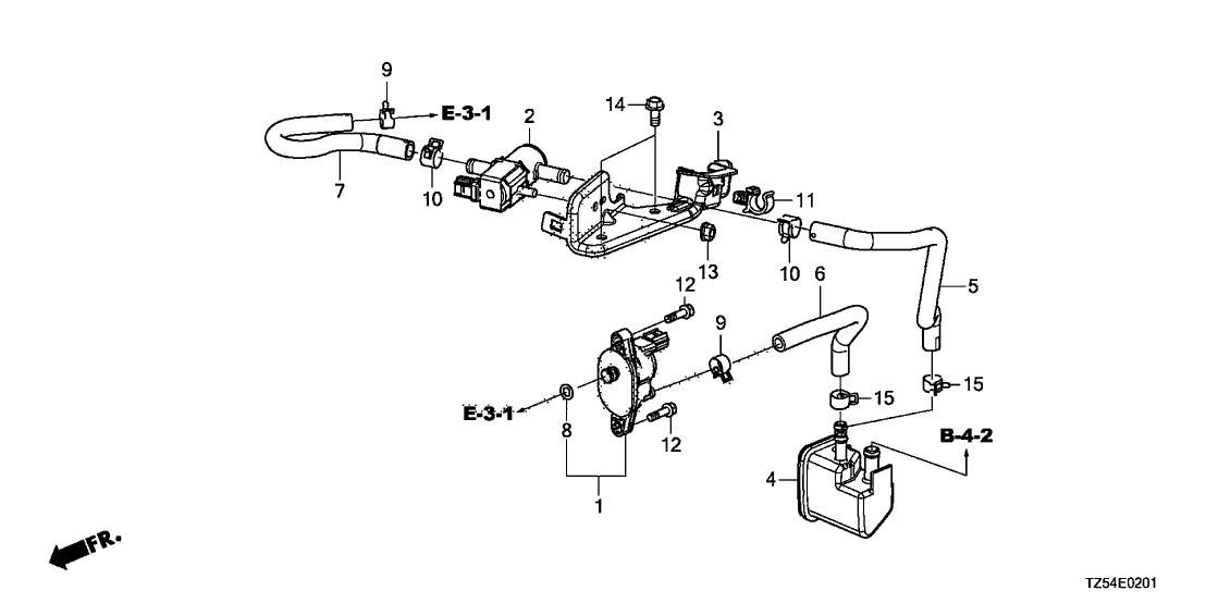 Acura 36163-5WS-A00 Bracket, Purge Control Solenoid