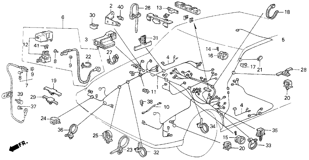 Acura 32113-SD2-000 Bracket, Engine Sub-Wire