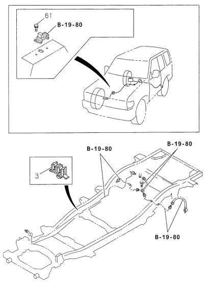 Acura 8-94326-752-0 Clip, Brake Pipe