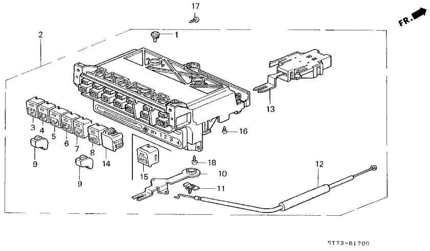 Acura 79504-ST7-J50 Knob, Heater & Defroster Switch