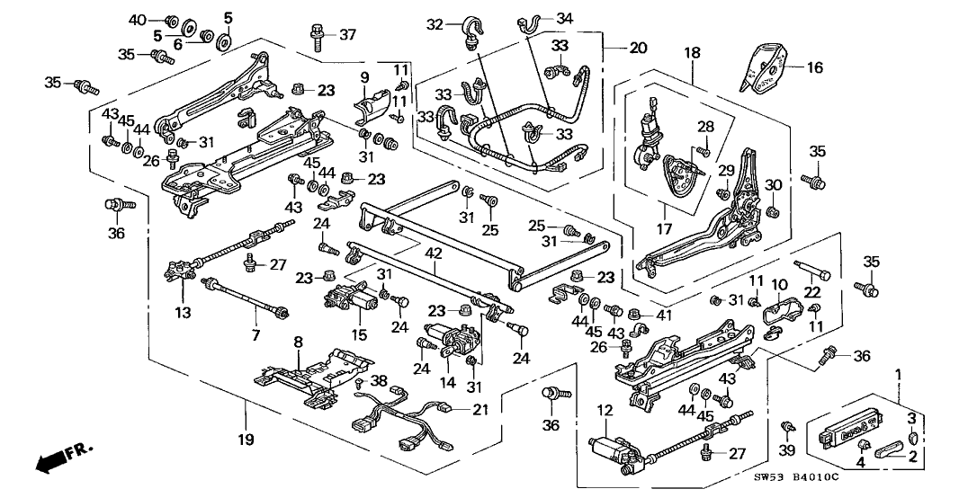 Acura 81518-SW5-A02 Motor Assembly, Left Front Height