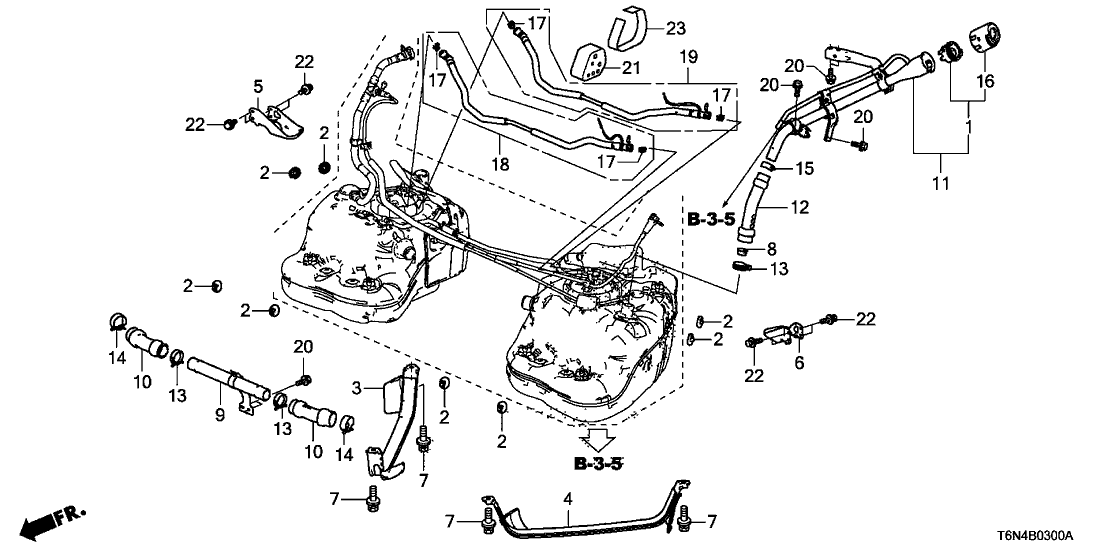 Acura 17523-T6N-A00 Bracket, Passenger Side Tank Mounting