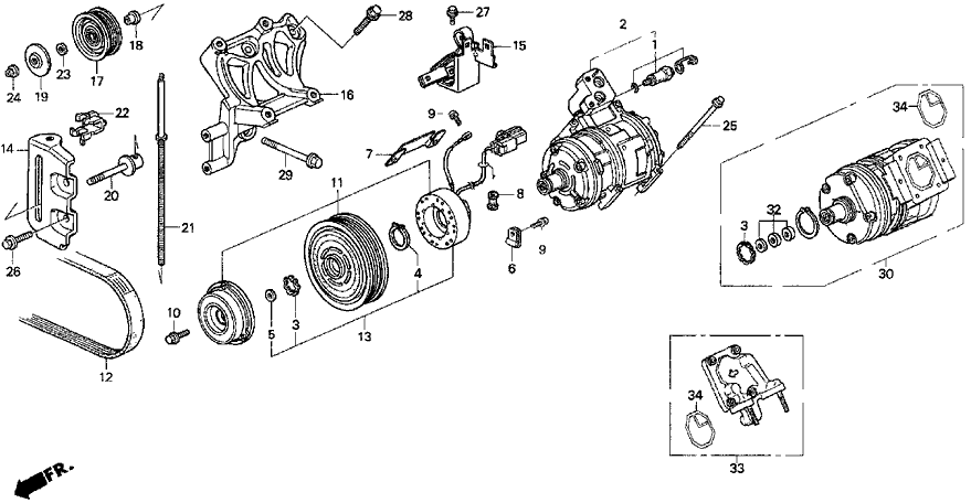 Acura 38838-PV1-A01 Valve, Suction Service