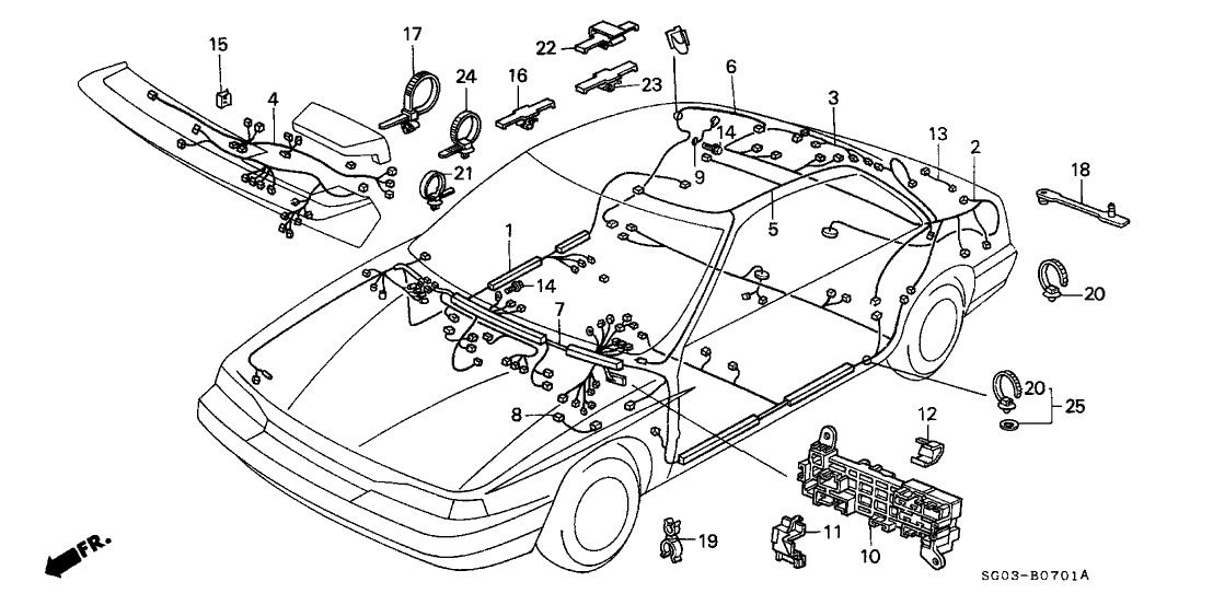 Acura 32154-SG0-H00 Wire Assembly, Interior