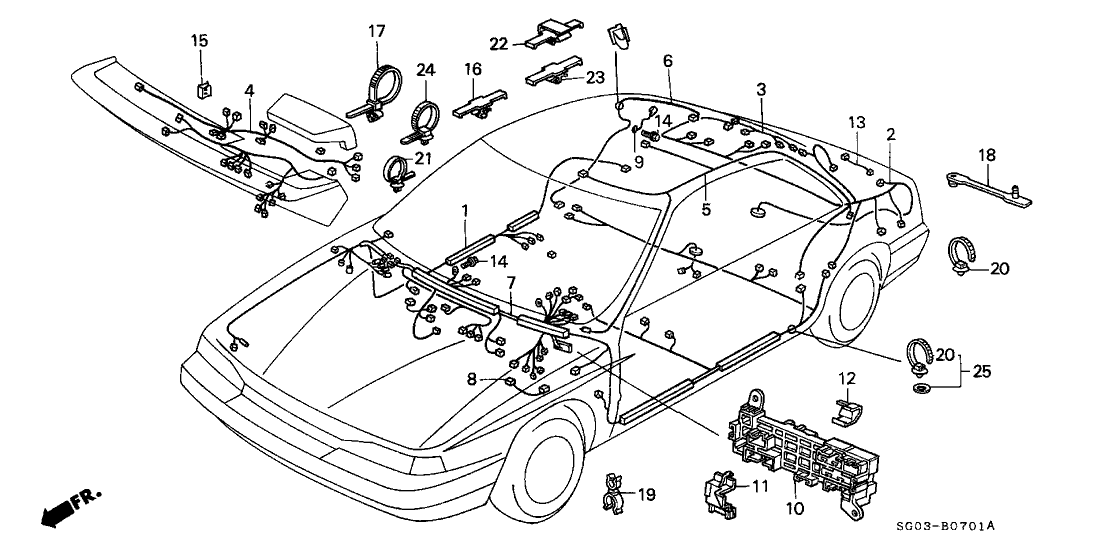 Acura 32157-SG0-A05 Wire Harness, Driver Side