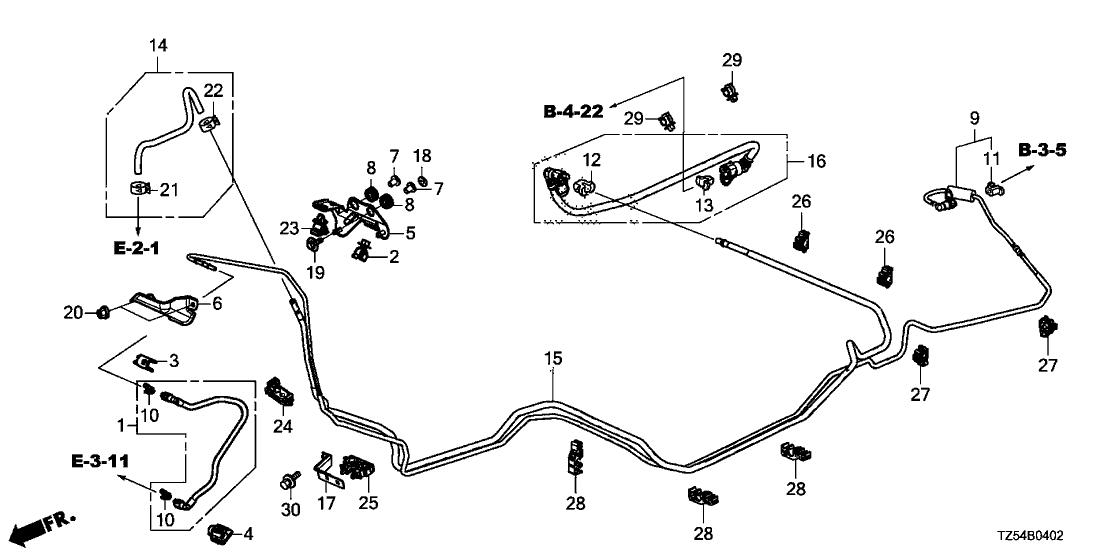 Acura 91593-TZ5-A51 Clamp C, Fuel Pipe