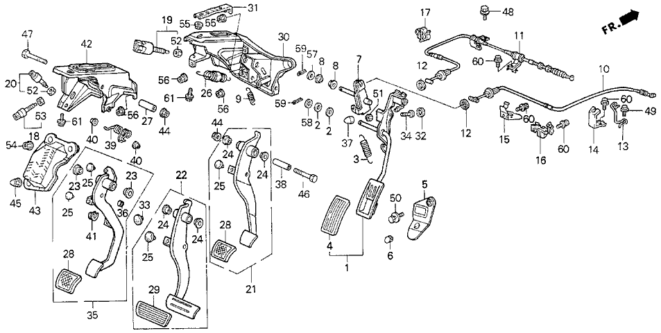 Acura 46597-SL5-A00 Stay Assembly, Pedal