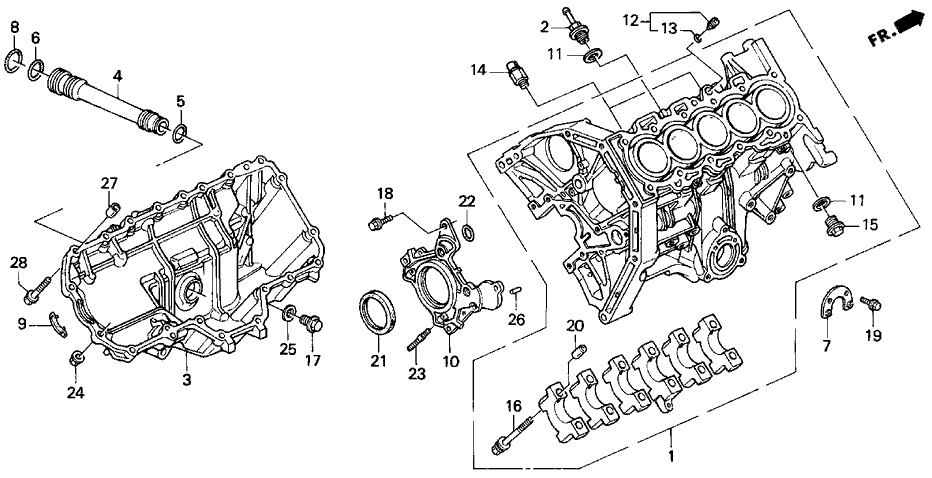 Acura 11000-P1R-000 Block Assembly, Cylinder