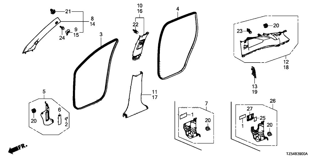 Acura 38215-TZ5-A00 Label