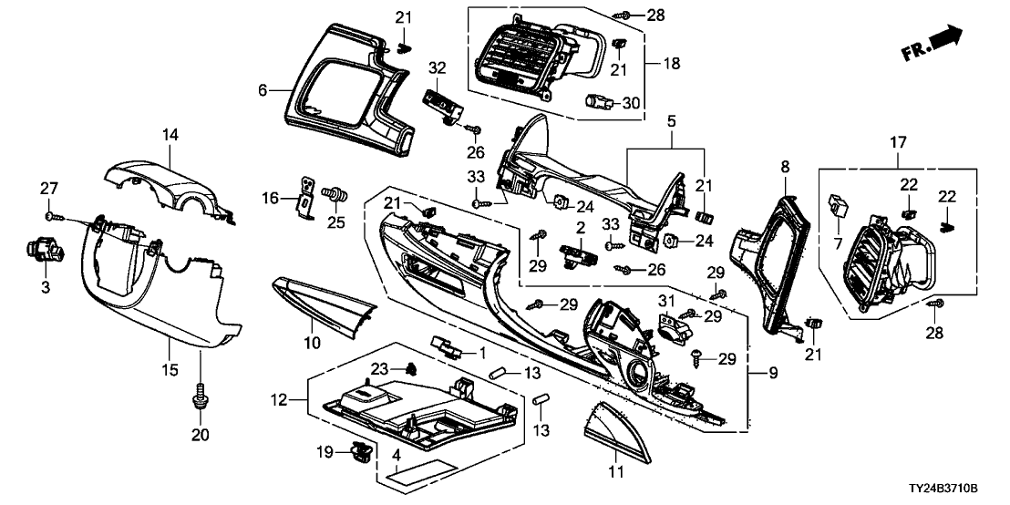 Acura 83113-S6A-003ZX Lid Lock (Premium Black)