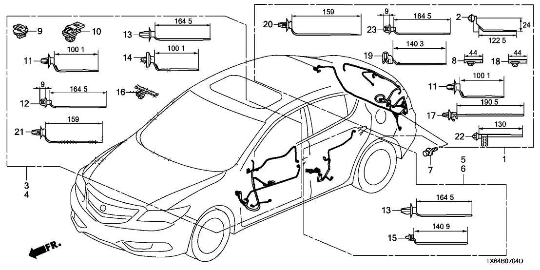 Acura 32752-TX6-A10 Door Wire Harness (Passenger Side)