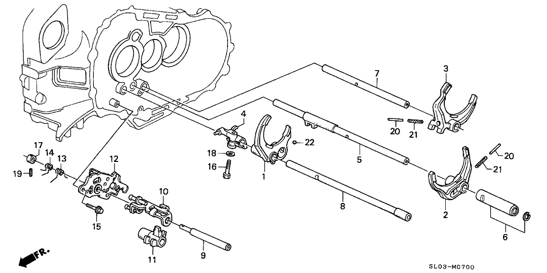 Acura 24243-PR8-000 Piece, Fifth & Reverse Shift