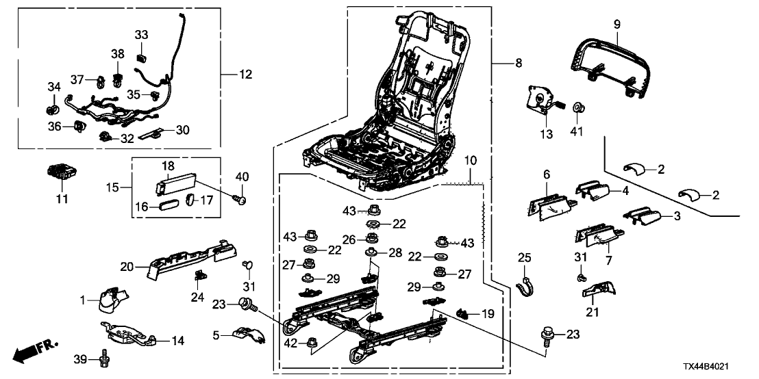 Acura 91541-TR0-003 Clip A, Holder Band Harness (129MM)