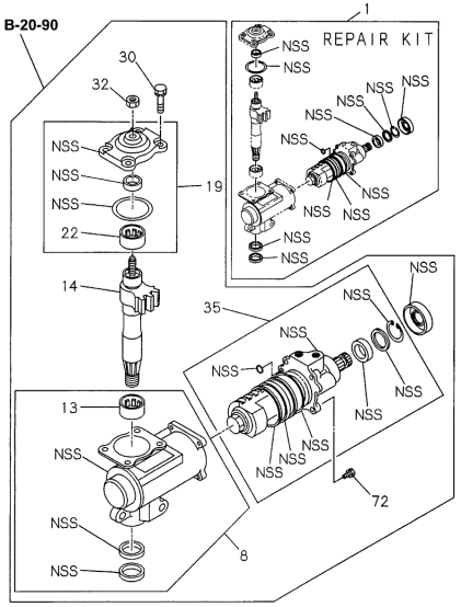 Acura 8-97029-940-1 Housing & Screw Assembly, Steering Unit