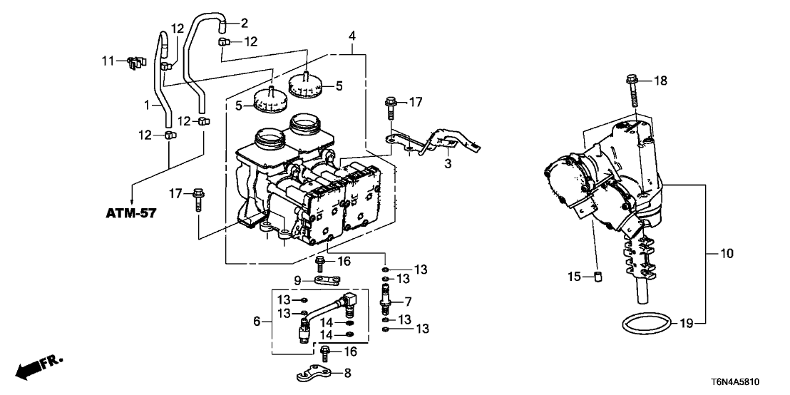 Acura 22890-58H-A00 Adapter Assembly, Hydrostatic Clutch Actuator