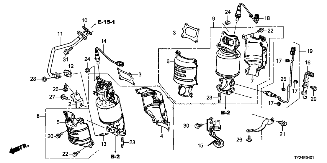 Acura 36534-5MR-A00 Stay, Front Oxygen Sensor