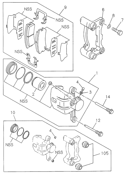 Acura 8-97035-260-0 Bracket, Rear Disk Brake Support