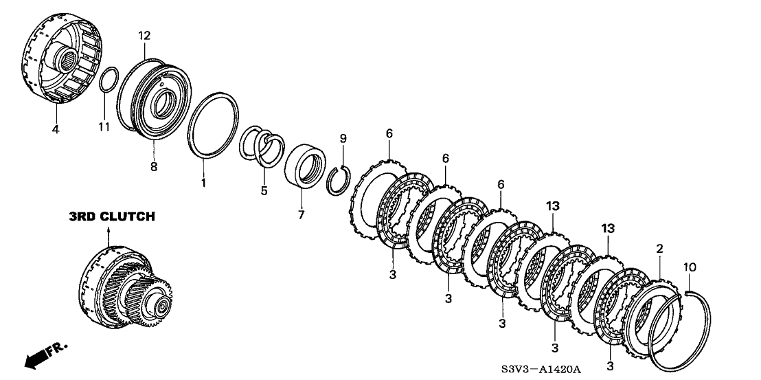 Acura 22651-RDK-003 Guide, Third Clutch