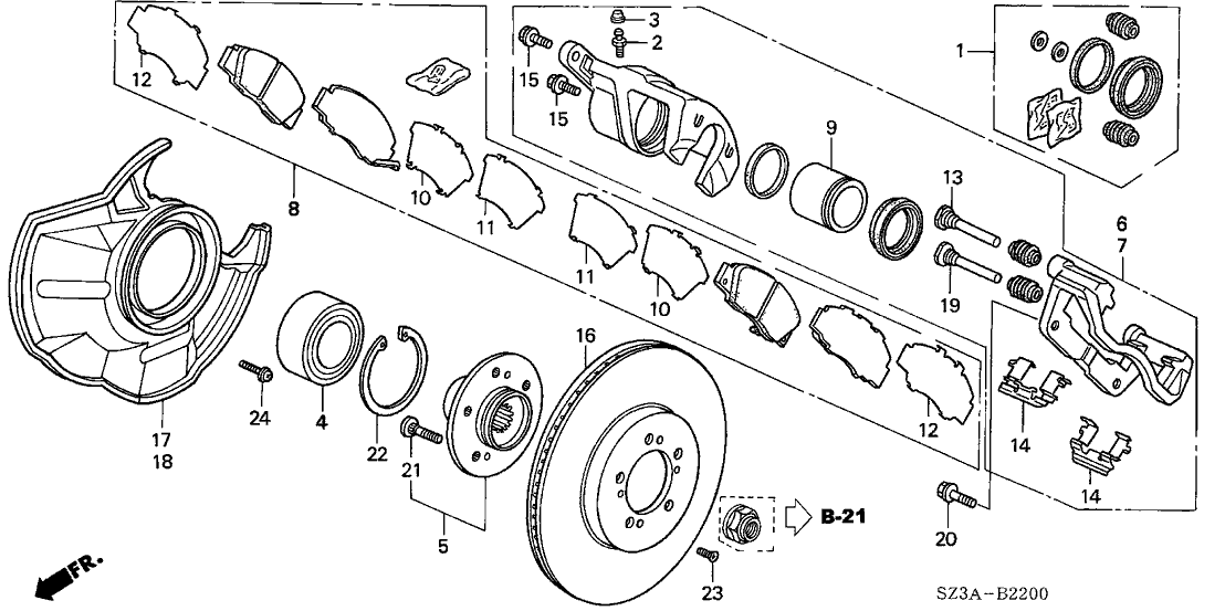 Acura 45228-S0K-A01 Shim (Outer)