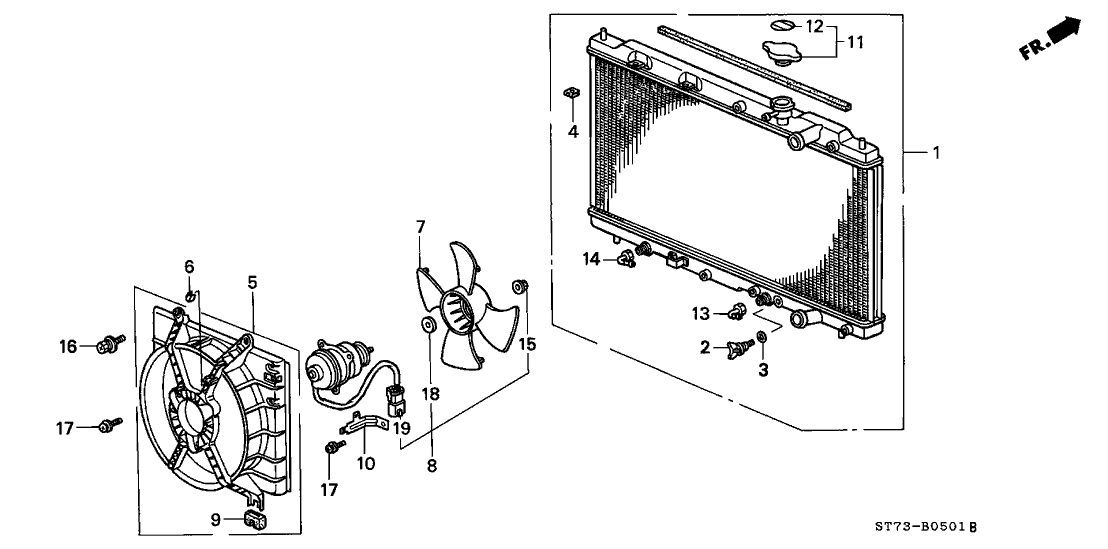 Acura 19030-P08-024 Motor, Cooling Fan (Mitsuba)