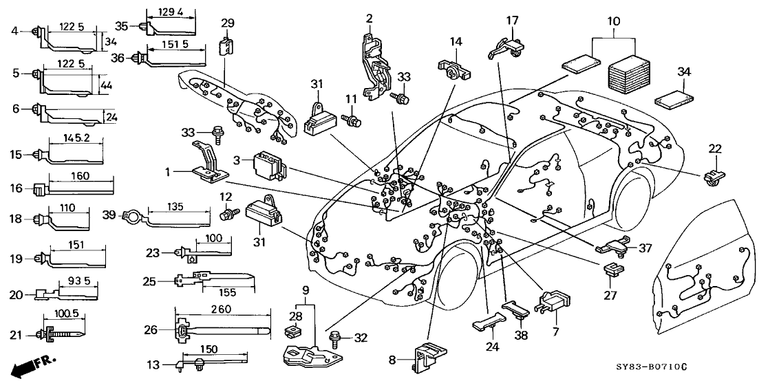 Acura 32112-P1E-A00 Stay, Passenger Side Connector